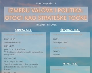 Studentska Udruga EGEA Zadar poziva na Dane Geografije