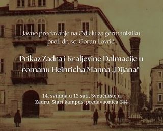 Prikaz Zadra i Kraljevine Dalmacije u romanu Heinricha Manna „Dijana“